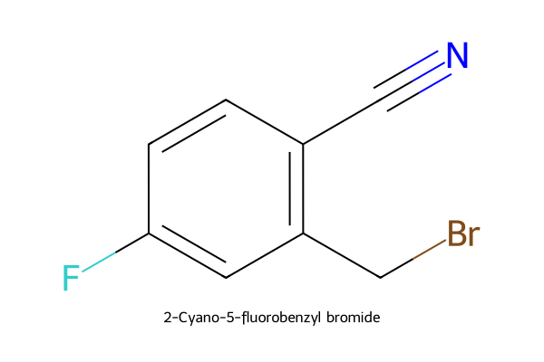 2-氰基-5-氟溴苄结构式