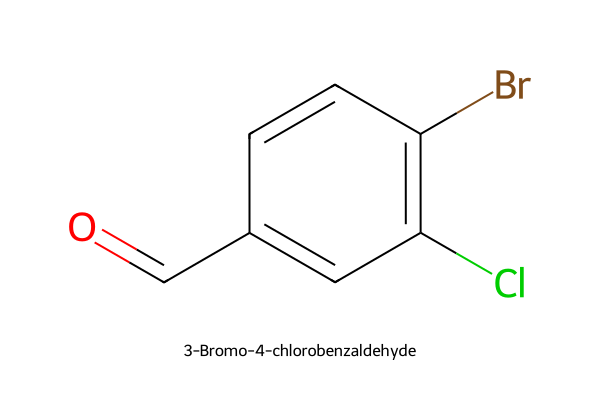 3-溴-4-氯苯甲醛结构式